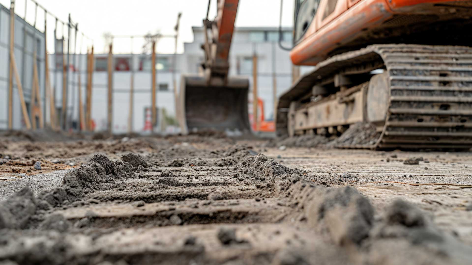 Baustelle, auf der der Bauschutz von NK Baumdienst geleistet wurde